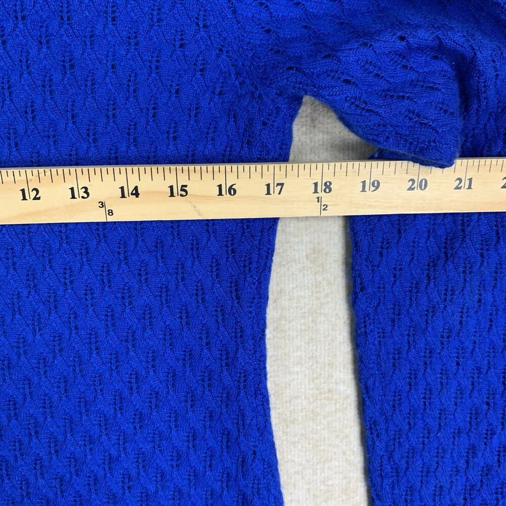 Jason Wu 100% Cashmere Sweater Womens M Royal Blue V Neck Pullover Knit Miss Wu - Picture 9 of 9